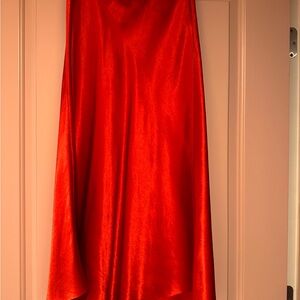 Vince Vibrant Red High-Low Skirt size xxs